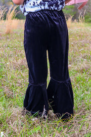 MK0146 Dani Velvet Kids Bell Bottom Pants - 4 Colors: 7-8T / Red
