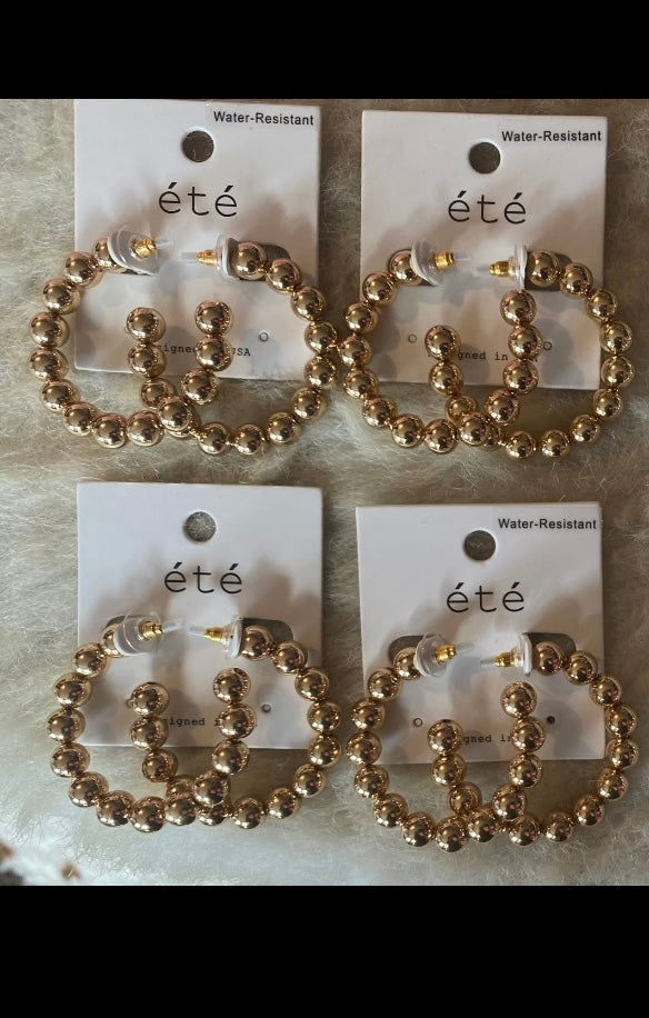 Water Gold Hoops