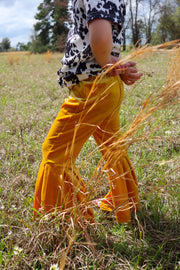 MK0146 Dani Velvet Kids Bell Bottom Pants - 4 Colors: 8-9T / Red