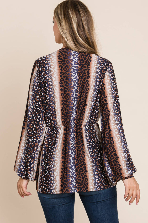 TL1786 LONG SLEEVE WRAP TUNIC: XL