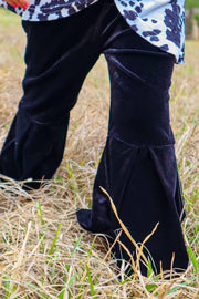 MK0146 Dani Velvet Kids Bell Bottom Pants - 4 Colors: 5-6T / Jade