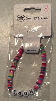 HOPE Multicolored beaded bracelet