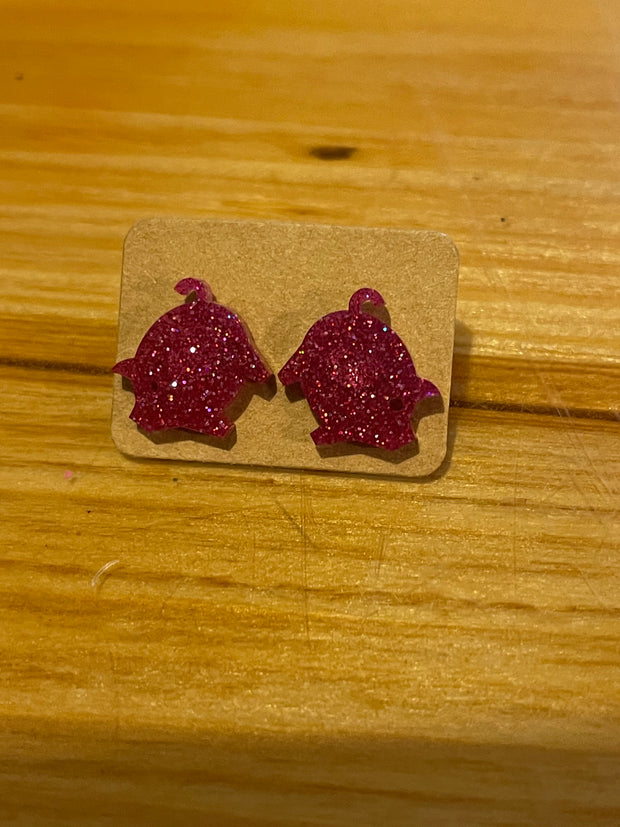 Glitter Pig Studs