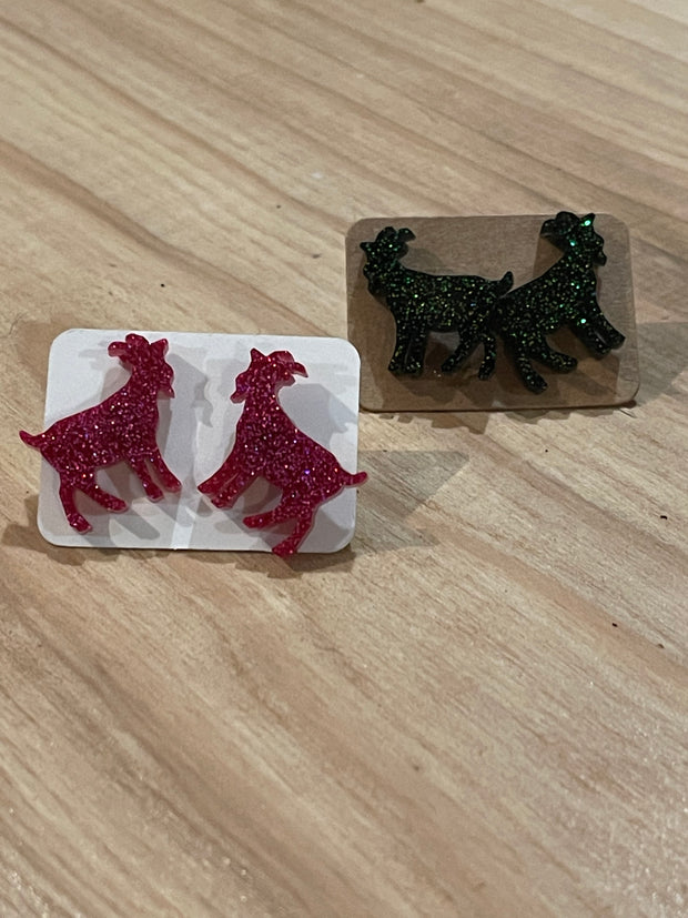 Glitter Goat Studs