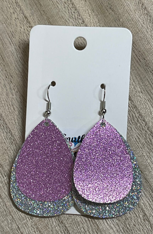 All Glitz Leather Earrings