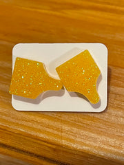 Glitter Cow Tag Studs