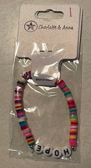 HOPE Multicolored beaded bracelet